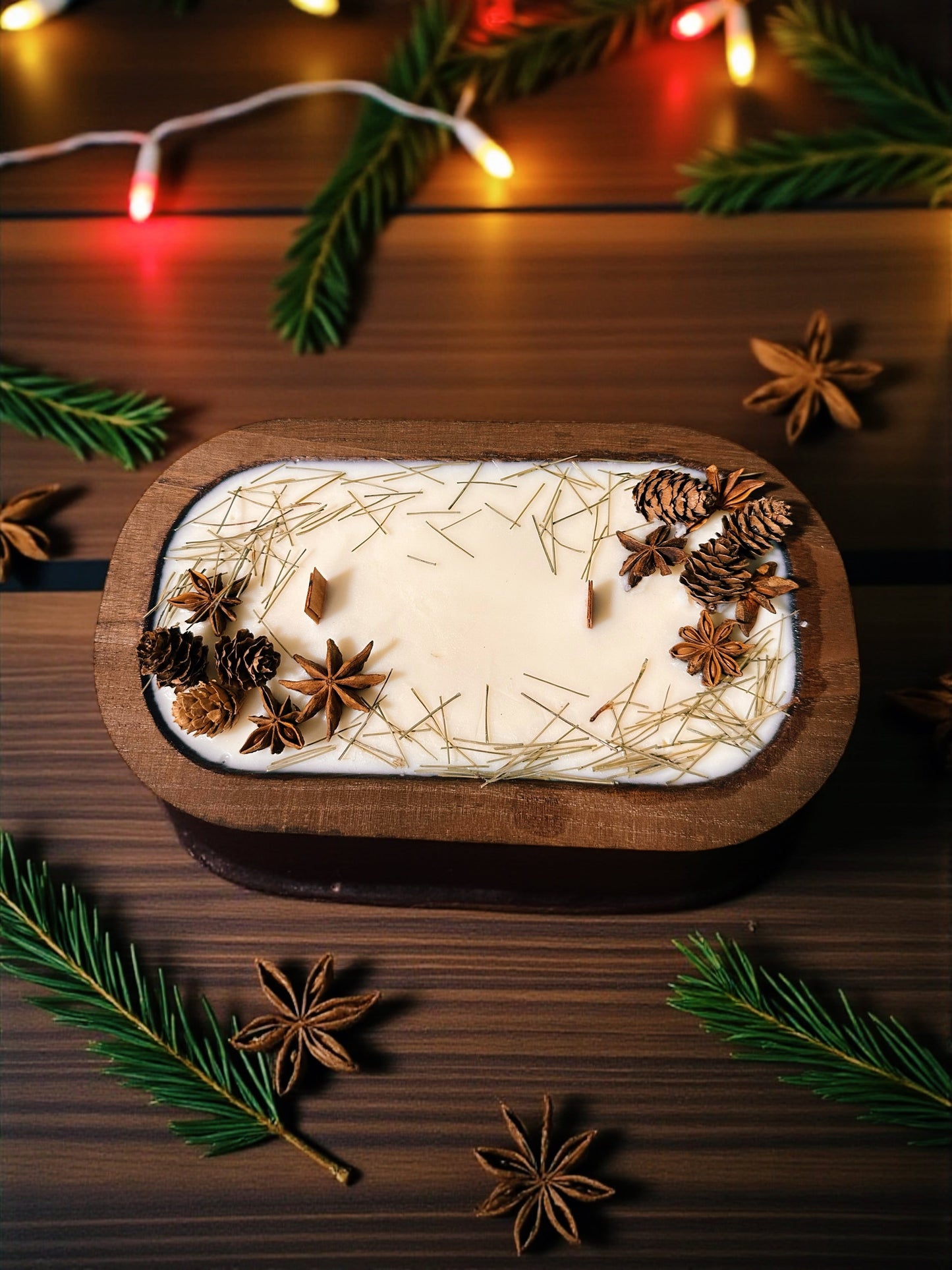 NEW SCENT! Cedar & Frankincense -Wood-Wick Christmas Dough Bowl Candles