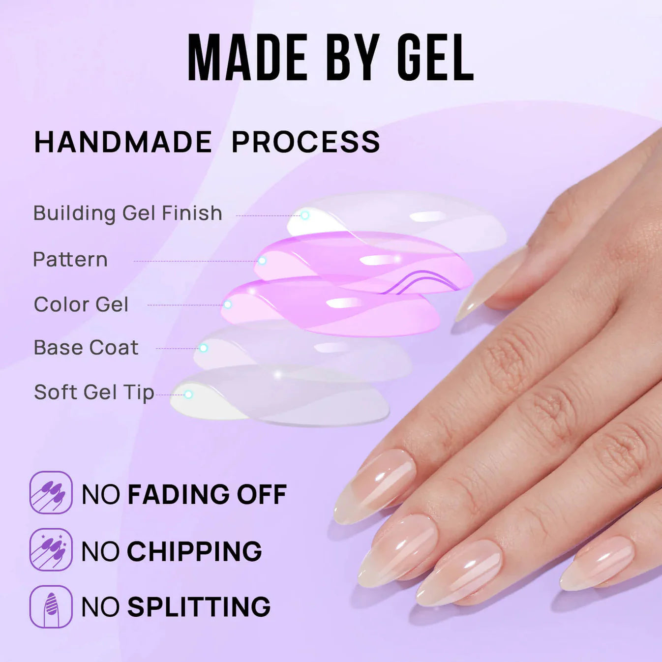 Mirror Glaze Almond Nails - Press On Nails | Long Lasting & Reusable