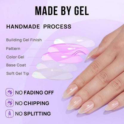 Mirror Glaze Almond Nails - Press On Nails | Long Lasting & Reusable