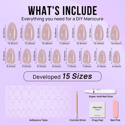 Aurora Cat Eye Almond Nails - Press On Nails | Long Lasting & Reusable