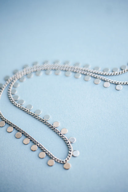 Sabrina Necklace in Rhodium Filled