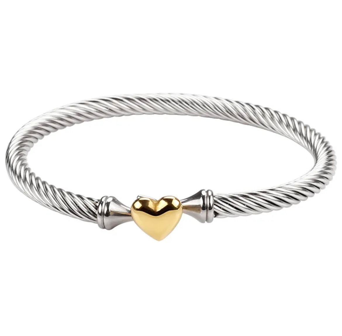Linked with Love Heart Bangle