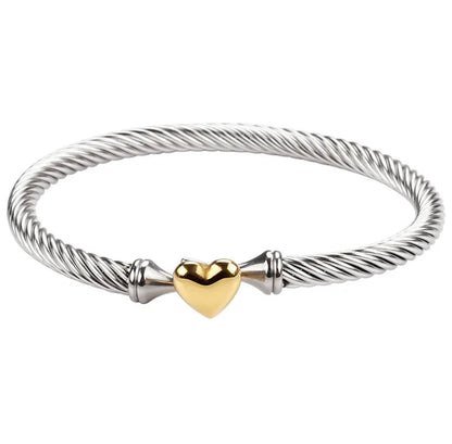 Linked with Love Heart Bangle