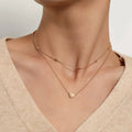 Layered Heart Necklace - Love