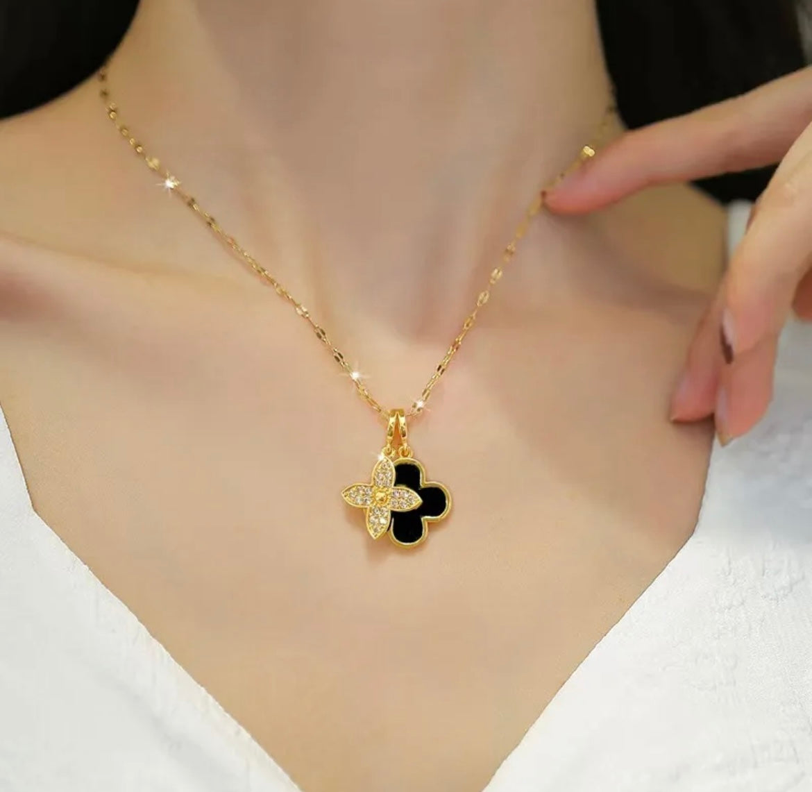 Clover Flower Necklace - Love. Luck. Hope & Faith