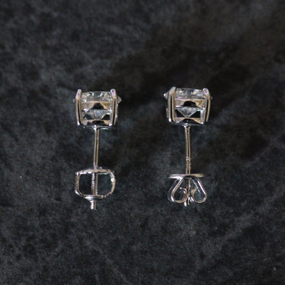 Moissanite Round Cut Stud Earrings
