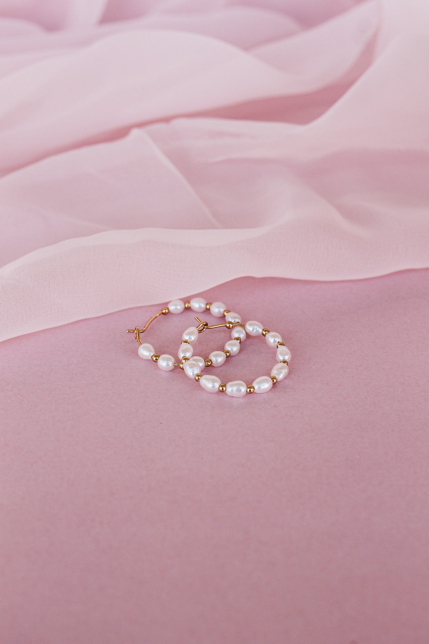 Paige Pearl Beaded Hoop