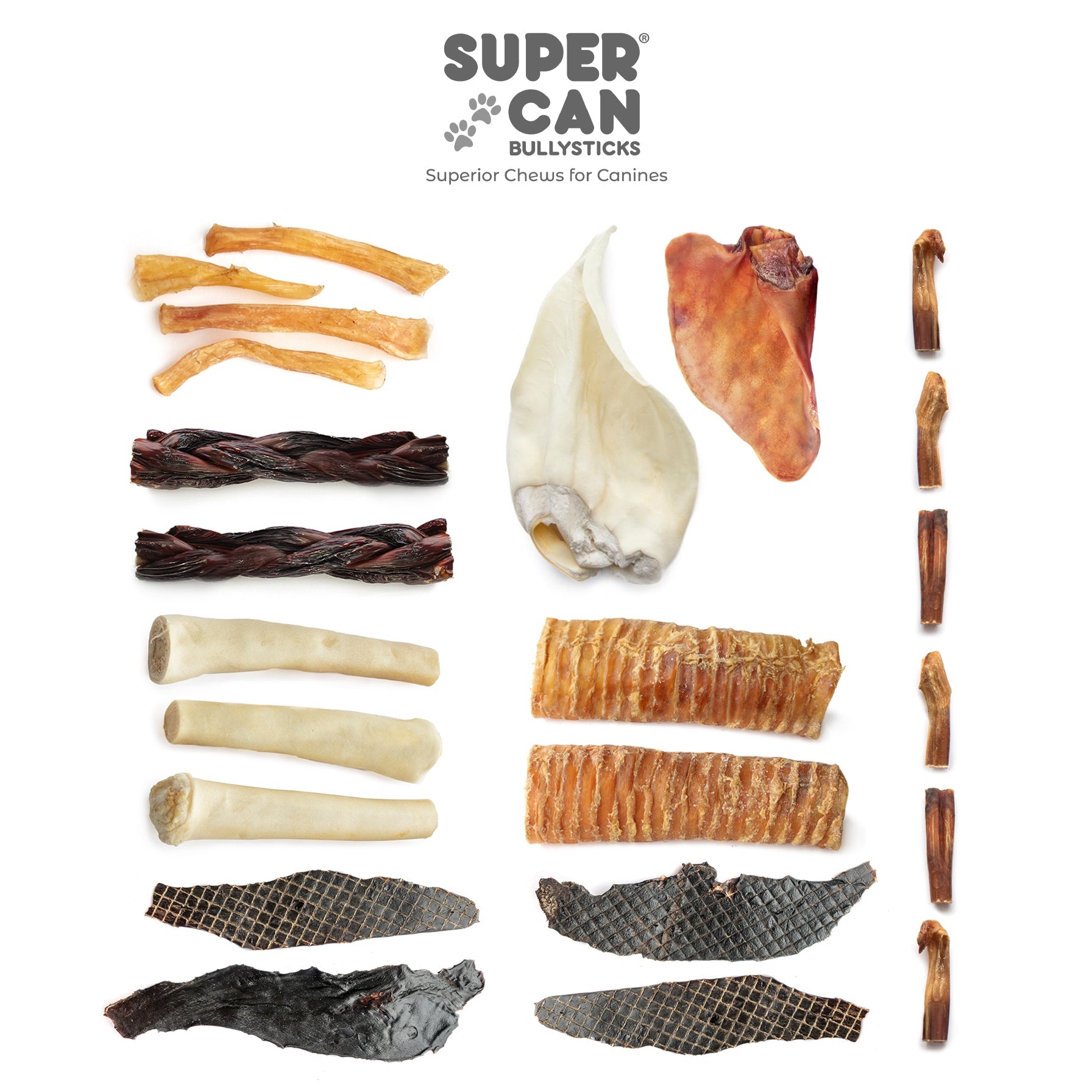 Pork and Beef Mega Mix Dog Chews- Variety Pack-2 lb Bag