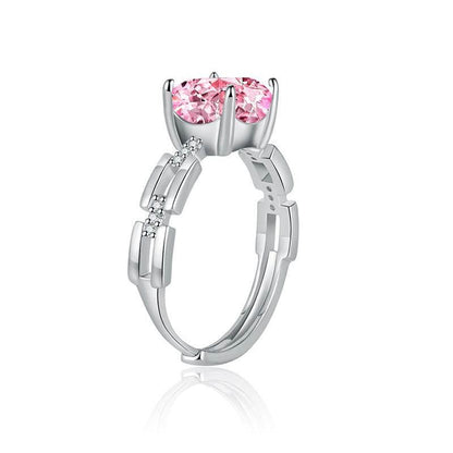 Multicolor Ice Flower Cut Square CZ Adjustable Ring, 8*8mm 5A Cubic Zirconia, 6 Color Options, Dainty Luxe