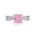 Multicolor Ice Flower Cut Square CZ Adjustable Ring, 8*8mm 5A Cubic Zirconia, 6 Color Options, Dainty Luxe