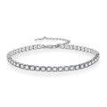 Multicolor CZ Iced Out Adjustable Tennis Bracelet, 3mm 5A Cubic Zirconia