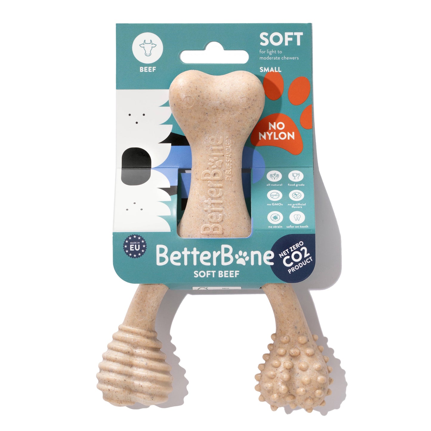 BetterBone SOFT Durability CHEW TOY: Natural Ingredients, Perfet for Teething Puppies, Senior Dogs & Gentle Chewers
