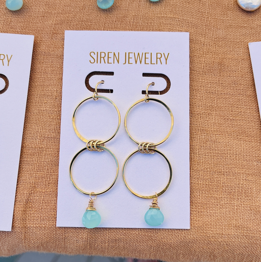 AQUA CHALCEDONY ISLE EARRINGS