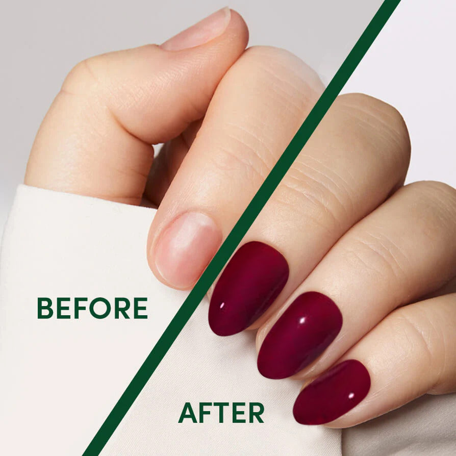 Grape Red Oval Nails - Press On Nails | Long Lasting & Reusable