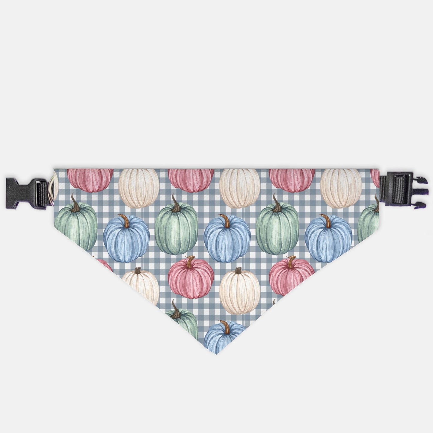 Pumpkin and Checkers Collar Pet Bandana (LG & XL)