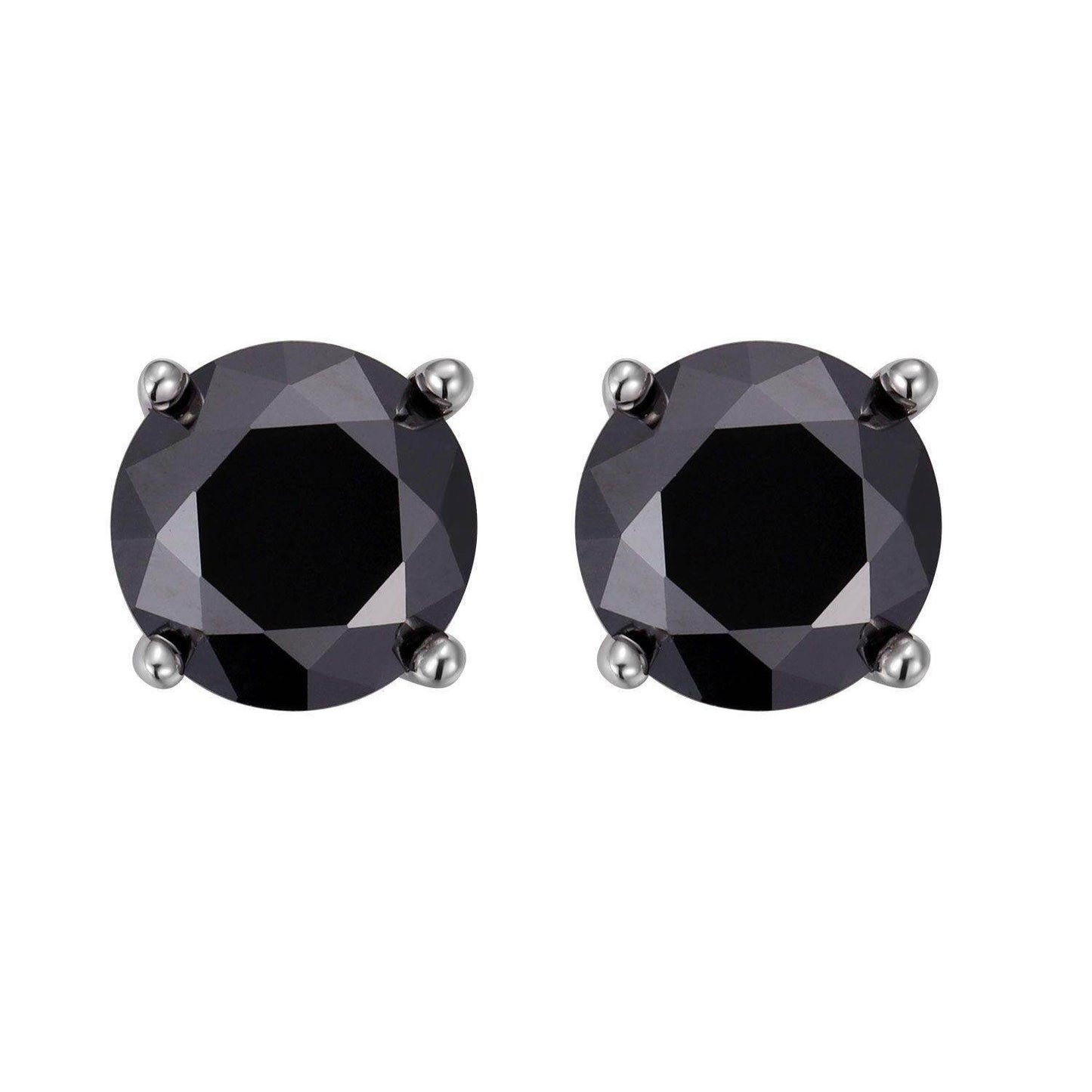 S925 Multicolor Moissanite 4-Prong Stud Earrings, 10 Color 0.5-3ct D-Grade VVS Certificate, Unisex Hypoallergenic Sterling Silver Gift