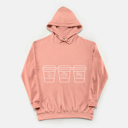Coffee Cup Comfort Color Lightweight Hooded Sweatshirt