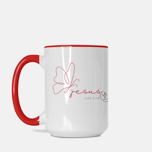Jesus 3:16 15oz. (Red + White)