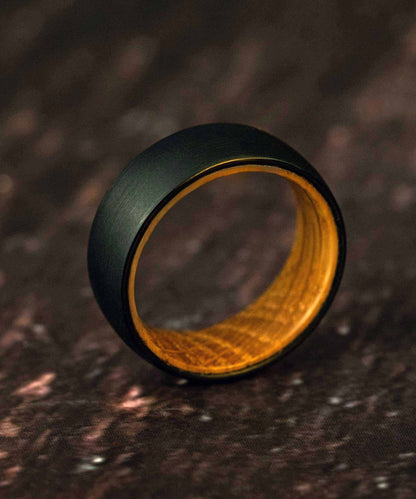 Plain Whiskey Barrel Tungsten Carbide Ring