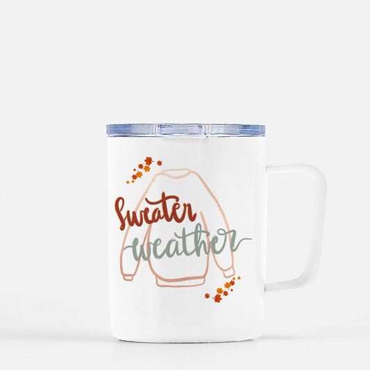 Sweater Weather Travel Mug w/ Lid- 10 oz.