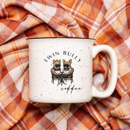 Twin Bully Ceramic Mug Speckled Cream -13oz