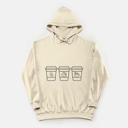 Coffee Cup Comfort Color Lightweight Hooded Sweatshirt