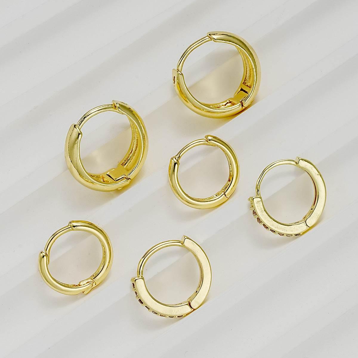 3 Pieces Small Hoop Huggie Earrings Set for Women, Silver Stud Earrings for Multiple Piercing Hypoallergenic Trendy Jewelry, Dainty Jackets Cartilage Cubic Zircon Earrings for Women's Gifts