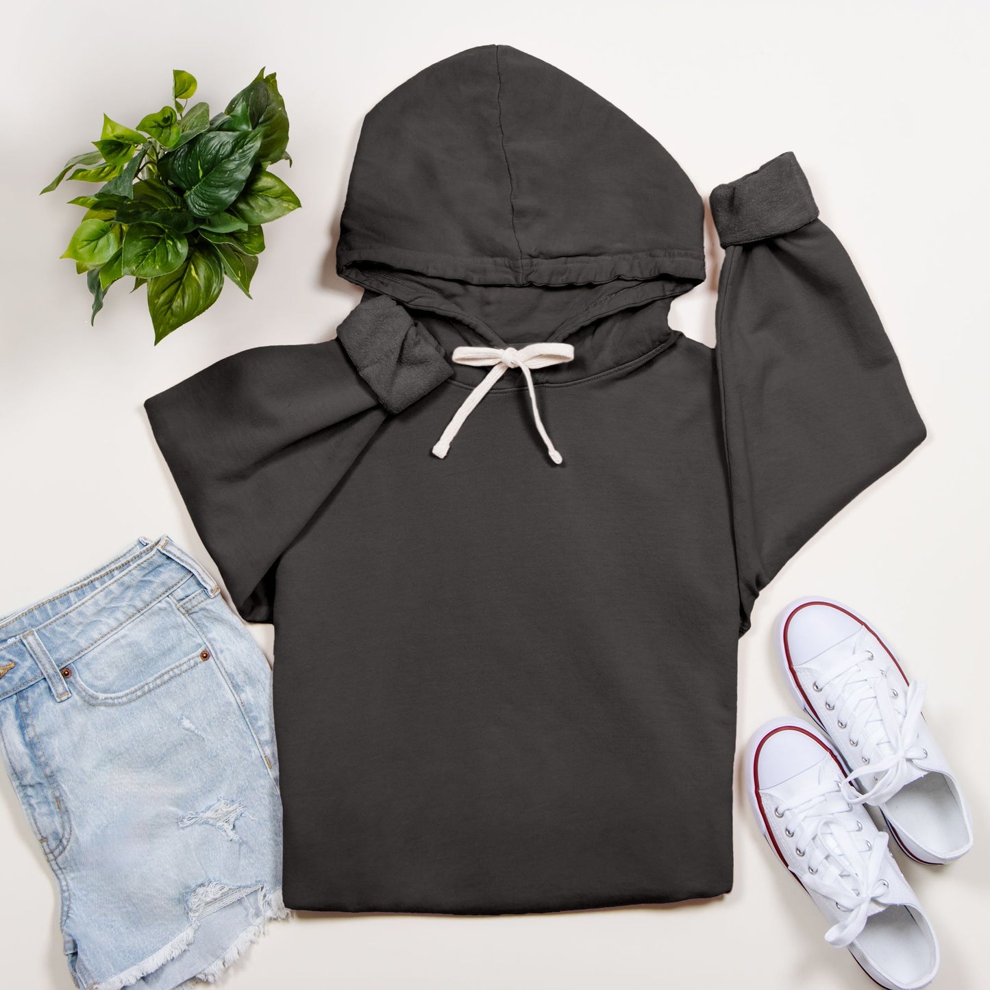 Coffee Cup Comfort Color Lightweight Hooded Sweatshirt