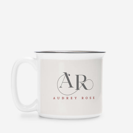 Audrey Rose Ceramic Mug White -13oz
