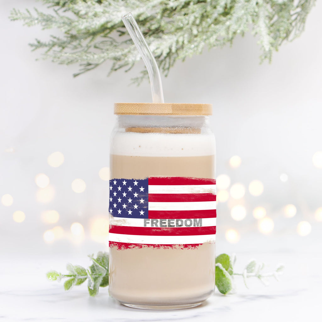 FREEDOM Glass Tumbler -16oz