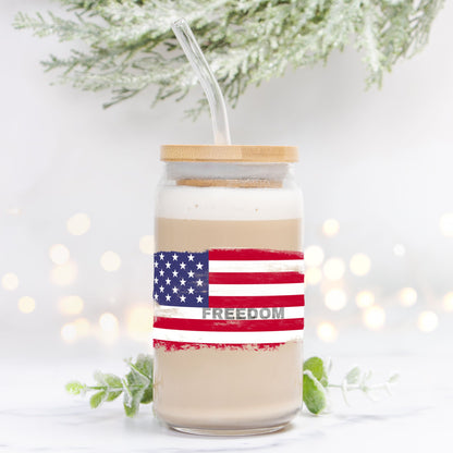 FREEDOM Glass Tumbler -16oz