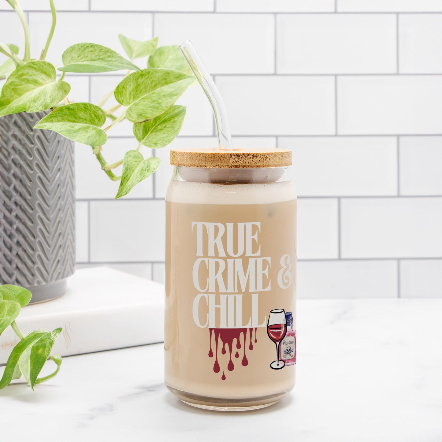 True Crime & Chill Glass Can 16oz