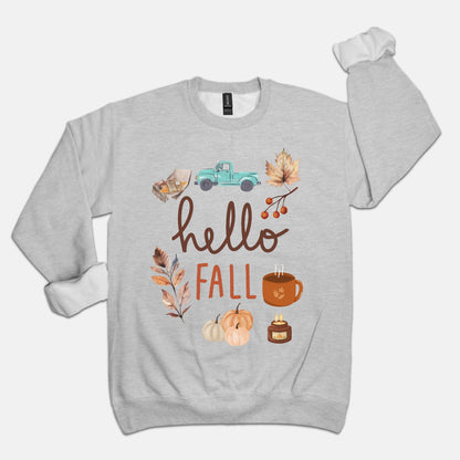 Hello Fall Unisex Crew Neck Sweatshirt
