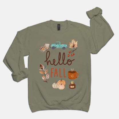 Hello Fall Unisex Crew Neck Sweatshirt