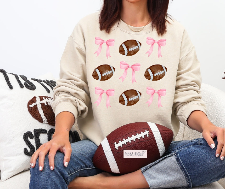 Football & Bows Graphic Tee