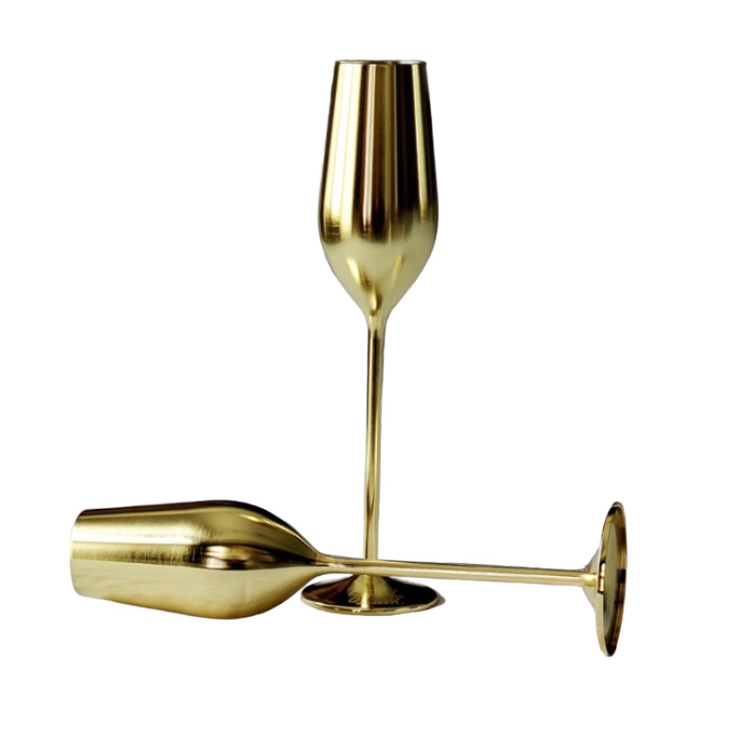 Unbreakable Champagne Flutes (Gold)