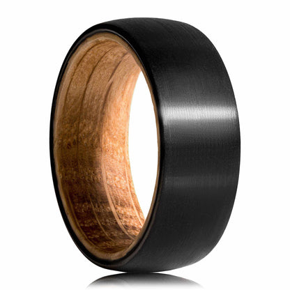 Plain Whiskey Barrel Tungsten Carbide Ring