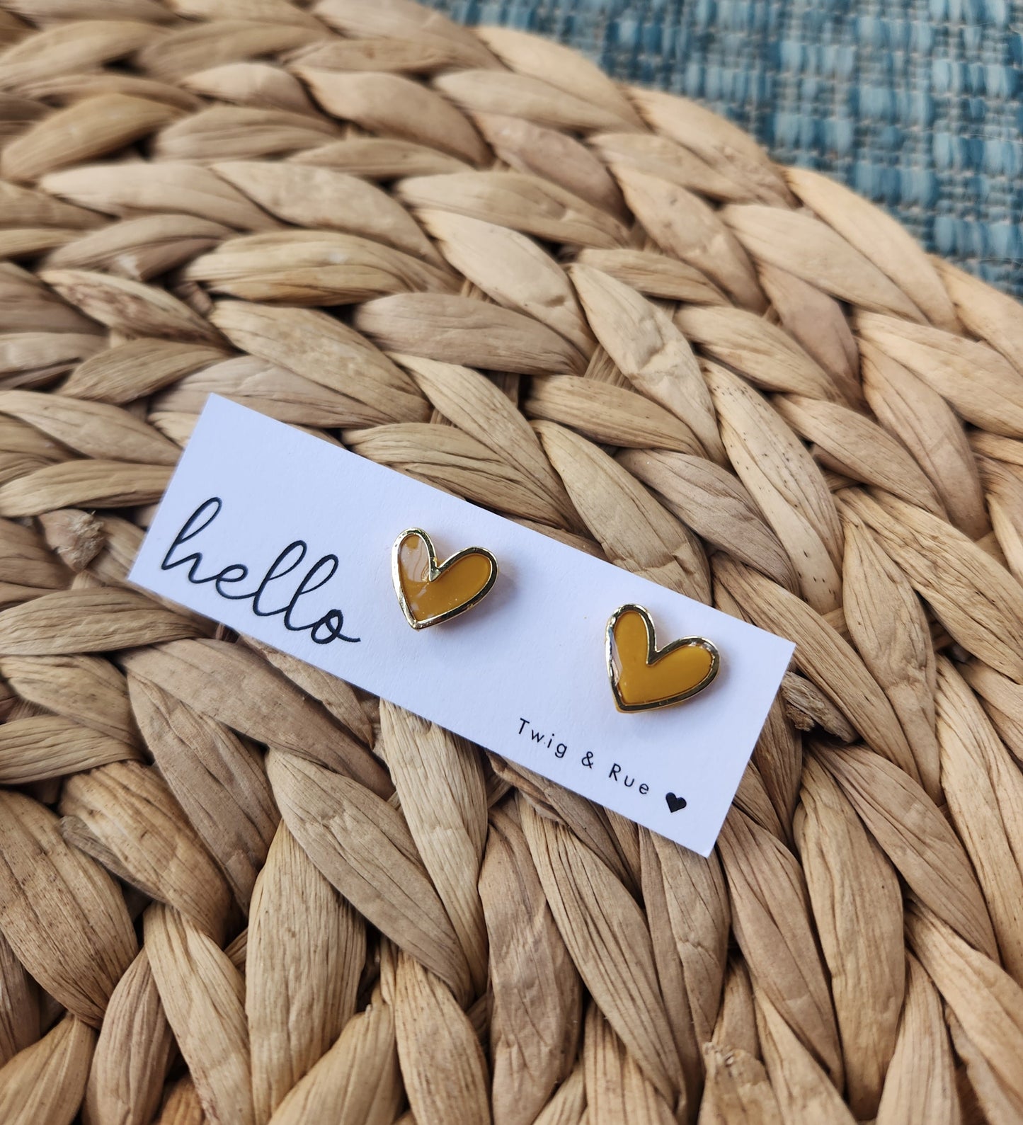 Heart Clay Stud Earrings