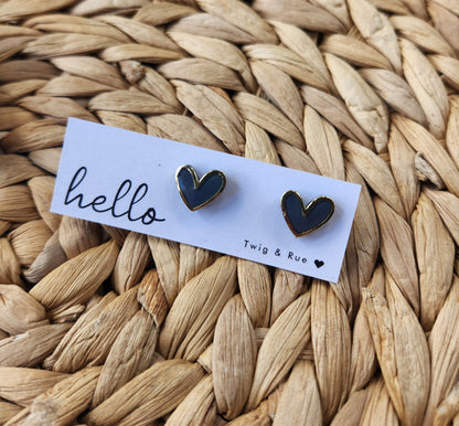 Heart Clay Stud Earrings