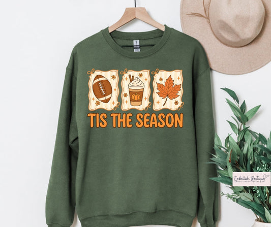 Tis The Season - Football & Pumpkin Spice Tee